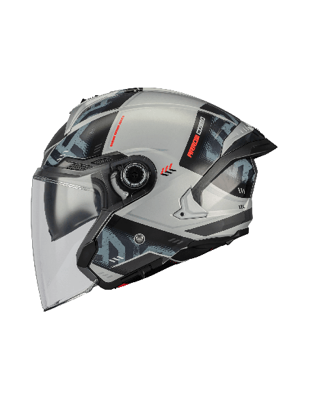 Casca open face motociclete MT Cosmo SV Arrow C2 gri lucios (ochelari soare integrati) - tip viziera: MT-V-37