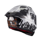 Casca integrala Axxis Fenix Cyberpunk C4 alb lucios - tip viziera: MT-V-31B - DKS429