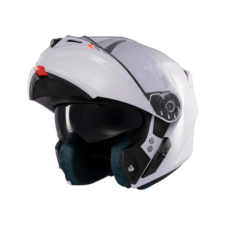 Casca modulabila Axxis model Storm S SV A0 alb lucios Pinlock ready - omologare noua ECE 22.06 - tip viziera: MT-V-25