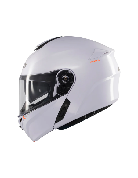 Casca modulabila Axxis model Storm S SV A0 alb lucios Pinlock ready - omologare noua ECE 22.06 - tip viziera: MT-V-25