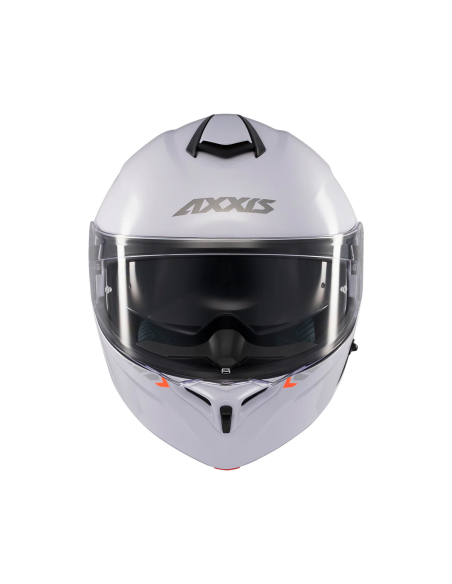 Casca modulabila Axxis model Storm S SV A0 alb lucios Pinlock ready - omologare noua ECE 22.06 - tip viziera: MT-V-25