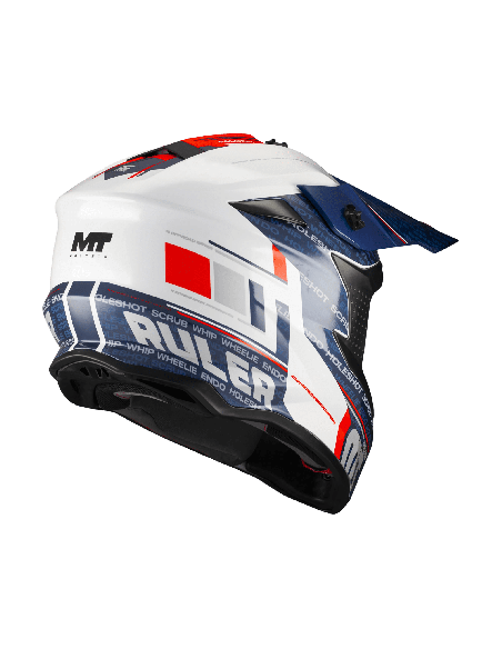 Casca enduro/offroad MT model Falcon S Ruler A15 alb lucios