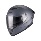 Casca integrala MT Thunder 4 R SV Pure A2 gri mat (ochelari soare integrati) + lentila antiaburire Pinlock 70 cadou - tip vizier