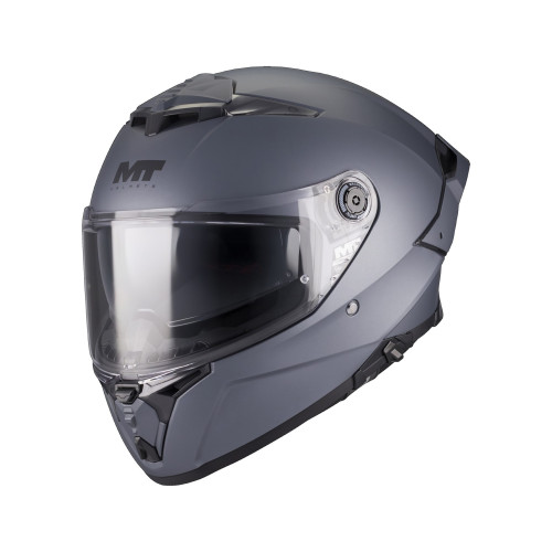 Casca integrala MT Thunder 4 R SV Pure A2 gri mat (ochelari soare integrati) + lentila antiaburire Pinlock 70 cadou - tip vizier