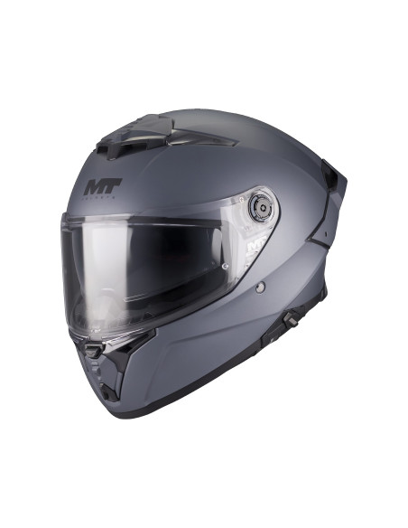 Casca integrala MT Thunder 4 R SV Pure A2 gri mat (ochelari soare integrati) + lentila antiaburire Pinlock 70 cadou - tip vizier