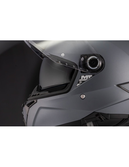 Casca integrala MT Thunder 4 R SV Pure A1 negru mat (ochelari soare integrati) + lentila antiaburire Pinlock 70 cadou - tip vizi