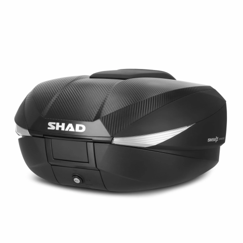 Cutie portbagaj (topcase) extensibila Shad model SH58X culoare: tip carbon (volum: 46-58 litri) – include placa de montaj