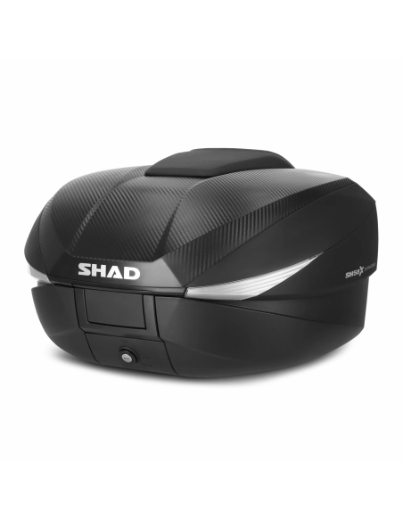 Cutie portbagaj (topcase) extensibila Shad model SH58X culoare: tip carbon (volum: 46-58 litri) – include placa de montaj