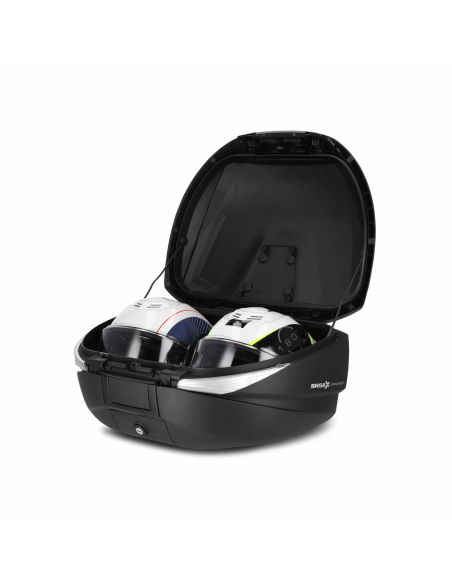 Cutie portbagaj (topcase) extensibila Shad model SH58X culoare: tip carbon (volum: 46-58 litri) – include placa de montaj