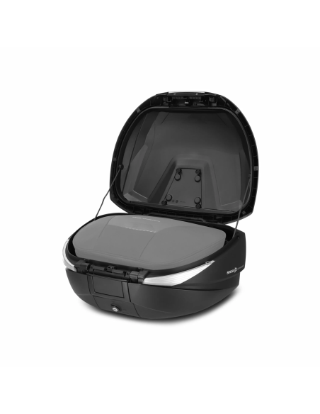 Cutie portbagaj (topcase) extensibila Shad model SH58X culoare: tip carbon (volum: 46-58 litri) – include placa de montaj