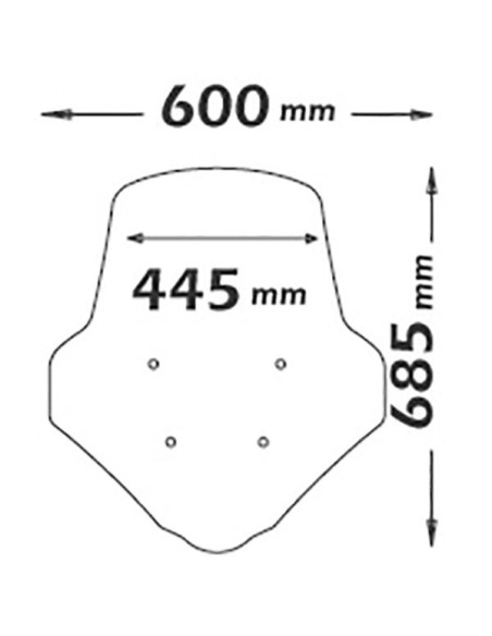 Parbriz mare (inalt) transparent Honda PCX 125 (18-20) 4T LC 125cc