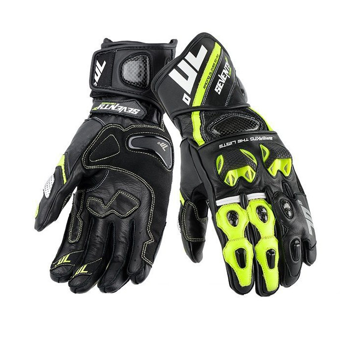 Manusi barbati racing vara Seventy model SD-R12 negru/galben