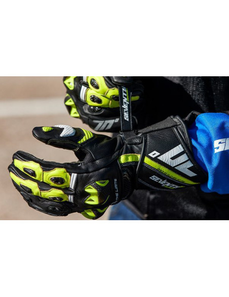 Manusi barbati racing vara Seventy model SD-R12 negru/galben