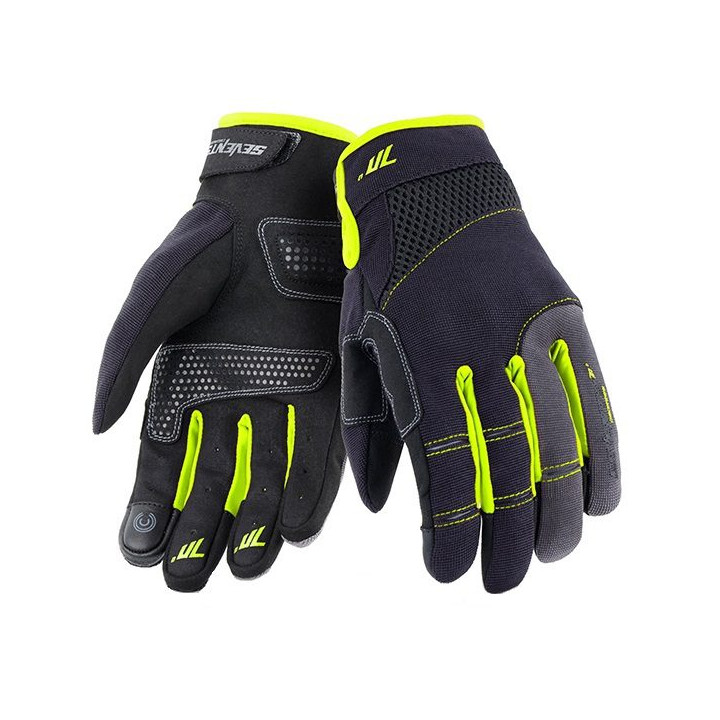 Manusi barbati Urban vara Seventy model SD-C48 negru/galben - degete tactile