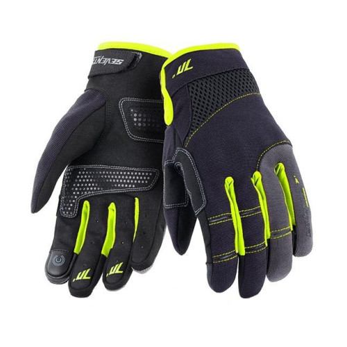Manusi femei Urban vara Seventy model SD-C50 negru/galben - degete tactile