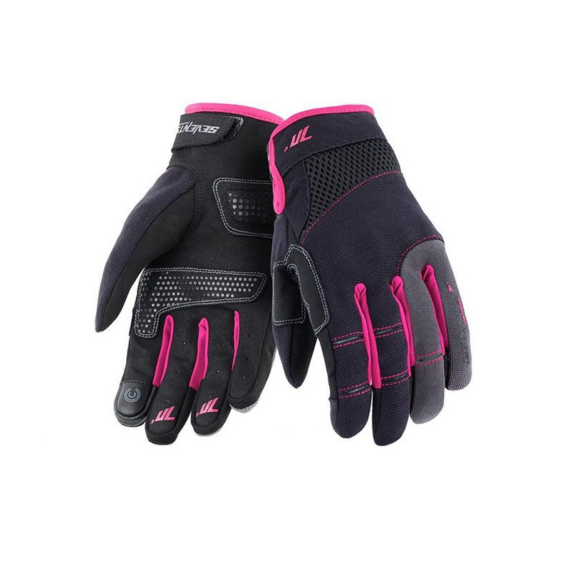 Manusi femei Urban vara Seventy model SD-C50 negru/roz - degete tactile