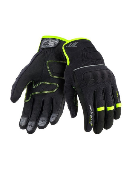 Manusi barbati Urban vara Seventy model SD-C54 negru/galben - degete tactile