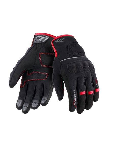 Manusi barbati Urban vara Seventy model SD-C54 negru/rosu - degete tactile