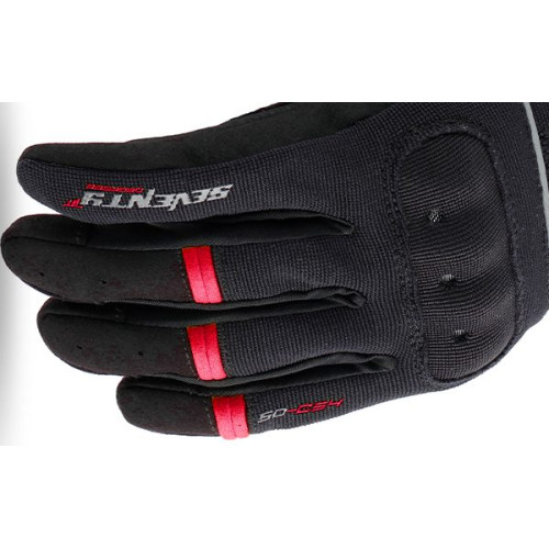 Manusi barbati Urban vara Seventy model SD-C54 negru/rosu - degete tactile 2