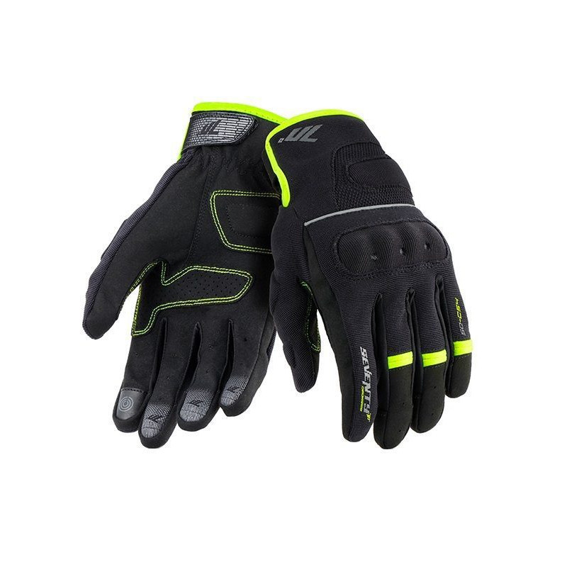 Manusi femei Urban vara Seventy model SD-C56 negru/galben fluor - degete tactile