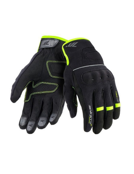 Manusi femei Urban vara Seventy model SD-C56 negru/galben fluor - degete tactile
