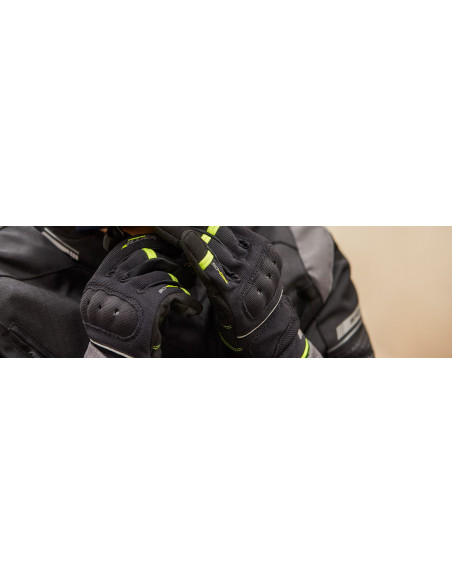 Manusi femei Urban vara Seventy model SD-C56 negru/galben fluor - degete tactile