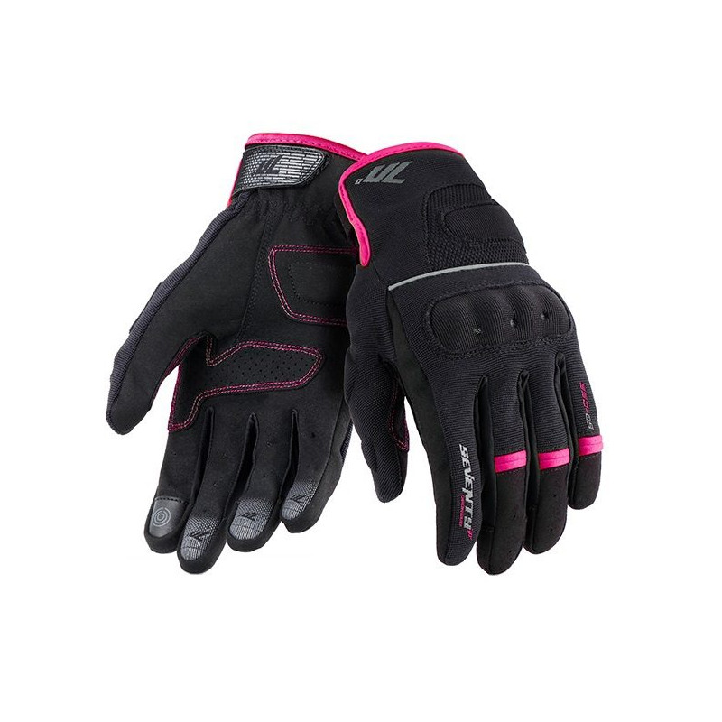 Manusi femei Urban vara Seventy model SD-C56 negru/roz - degete tactile