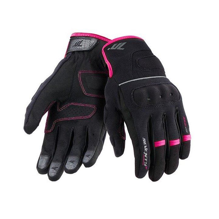 Manusi femei Urban vara Seventy model SD-C56 negru/roz - degete tactile