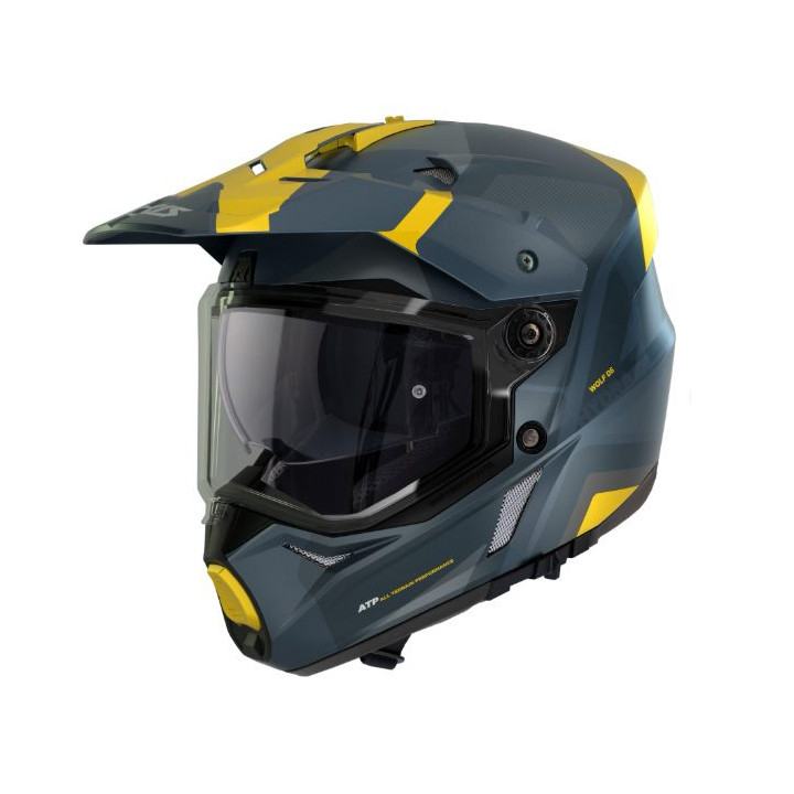 Casca adventure/touring/off road Axxis model Wolf DS Hydra C17 albastru mat - tip viziera: MT-V-20