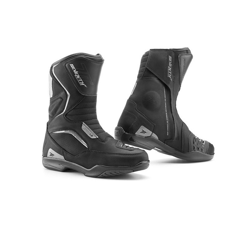 Ghete (cizme) moto Touring Unisex Seventy model SD-BT3 (varianta scurta a ghetelor SD-BT2) culoare: negru