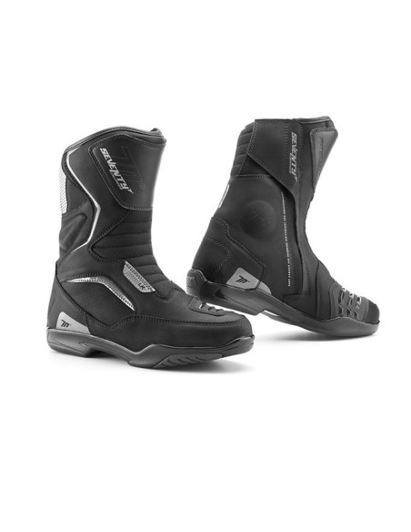 Ghete (cizme) moto Touring Unisex Seventy model SD-BT3 (varianta scurta a ghetelor SD-BT2) culoare: negru