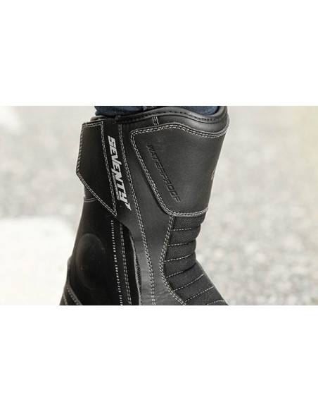 Ghete (cizme) moto Touring Unisex Seventy model SD-BT3 (varianta scurta a ghetelor SD-BT2) culoare: negru