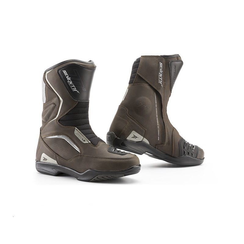 Ghete (cizme) moto Touring Unisex Seventy model SD-BT3 (varianta scurta a ghetelor SD-BT2) culoare: maro