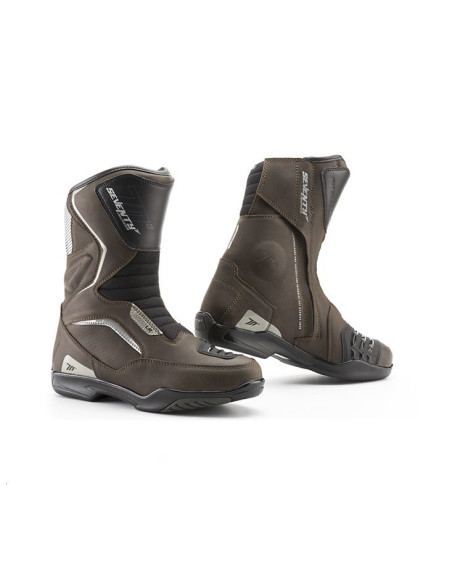 Ghete (cizme) moto Touring Unisex Seventy model SD-BT3 (varianta scurta a ghetelor SD-BT2) culoare: maro